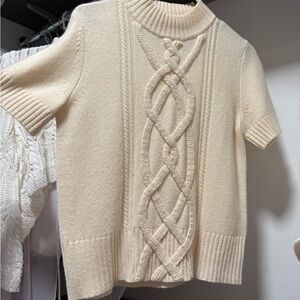 Lord & Taylor Cashmere Cream Turtleneck Sweater